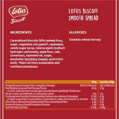 Lotus - Original Caramelised Biscuit Spread Smooth - 400g - Chocolate - 14.1 Ounce (Pack of 1)