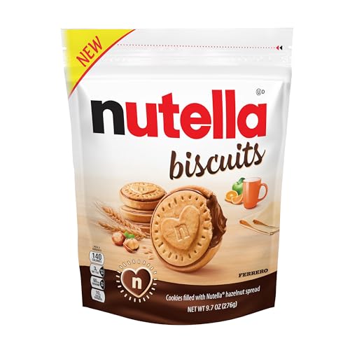 Nutella Biscuits, Hazelnut Spread with Cocoa, Sandwich Cookies, 20-Count Bag