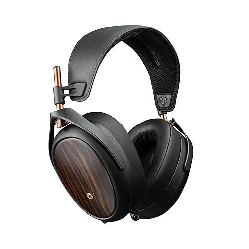 MEZE AUDIO | LIRIC 2nd Generation | Wired Over-Ear Closed-Back Planar Magnetic Headphones for Audiophiles | Macassar Ebony Wood Earcups | Detachable Magnetic Earpads | Premium Braided Cable Included