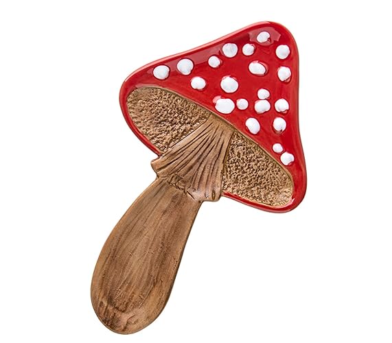 Spoon Rest Spoon Holder For Stove Top Cute Mushroom Spoon Rest For Kitchen Counter Ceramic Spatula Holder Utensil Rest