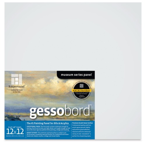 Ampersand Gessobord - 12" x 12", 1/8" Flat