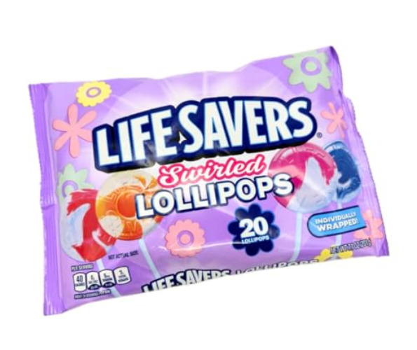 Swirled Lollipops Suckers - 7.1oz / 20ct Bag Orange/Vanilla, Cherry/Vanilla, Blueberry/Vanilla, and Strawberry/Vanilla