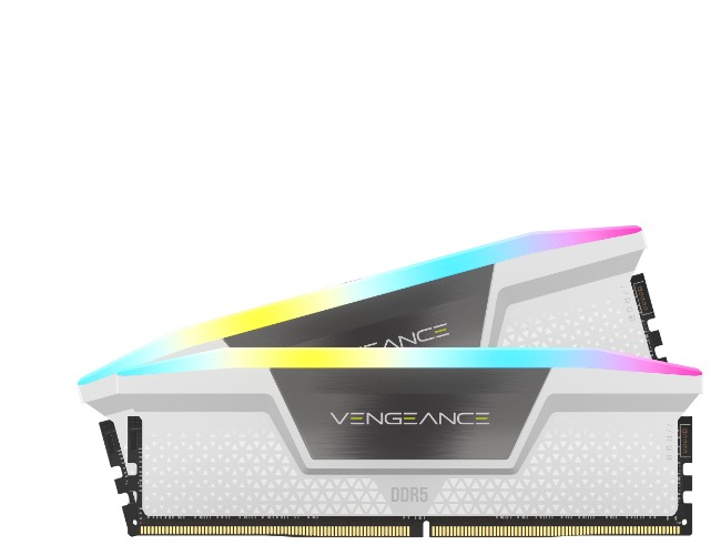 Corsair Vengeance RGB DDR5 32GB (2x16GB) 5600MHz C36 Intel Optimized Desktop Memory (Dynamic Ten-Zone RGB Lighting, Onboard Voltage Regulation, Custom XMP 3.0 Profiles, Tight Response Times) White - 5600 MHz 32GB (2x16GB) White