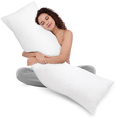 Utopia Bedding Full Body Pillow for Adults, Long Pillow for Sleeping, 20 x 54 Inch Large Pillow Insert for Side Sleepers - 20x54 Inch (Pack of 1) - White