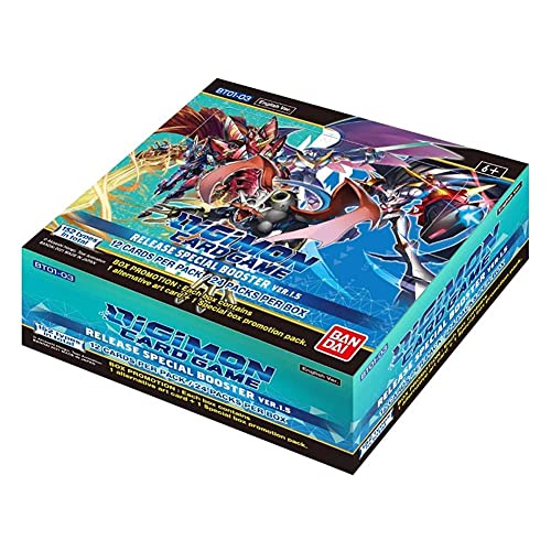Bandai - Digimon English TCG V1.5 Core Booster Box - 24 Packs - Trading Card Game - Booster Box - Digimon Card Game: V1.5 Core Booster Box - 24 Packs