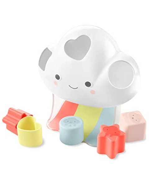 Skip Hop Shape Sorting Toy with Shapes and Feelings, Shape Sorting Baby Toy, Silver Lining Cloud