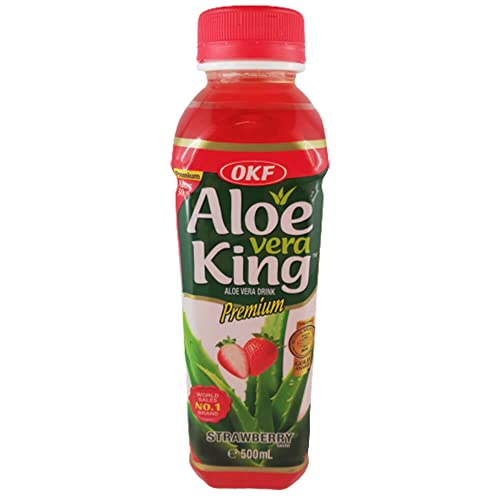 rumarkt 20 x Aloe Vera King Getränk verschiedene Sorten (20 x 500ml) inkl. Einwegpfand (Erdbeere) - Erdbeere