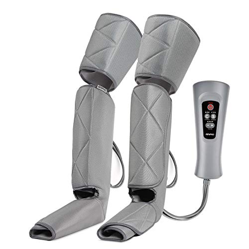 RENPHO Leg Massager for Circulation and Pain Relief, Air Compression Foot Leg Calf Thigh Massage, Helps for Reduce Swelling, Muscle Relaxation, 6 Modes 4 Intensities, Gifts for Men Women - A-Three sections