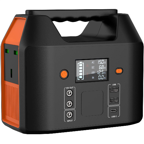 SinKeu Portable Power Station,27000mAh/99Wh Solar Generator with 230V/150W AC Outlet for Camping Emergency Outdoor Adventure Picnic Fishing Travel Party RV Trip(Solar Panel Not Included)