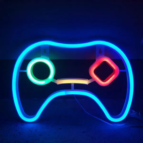 Game Controller Neon Sign Gamepad LED Lights Gaming Room Setup - B