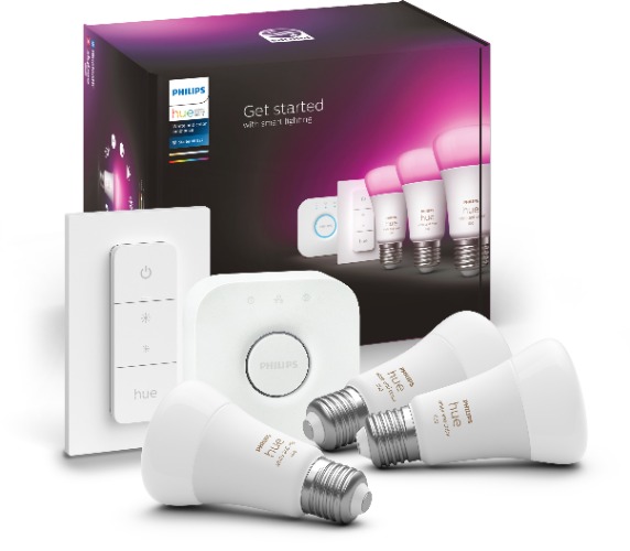 Philips Hue Starter kit -pakkaus, White and Color ambiance, E27 179,99