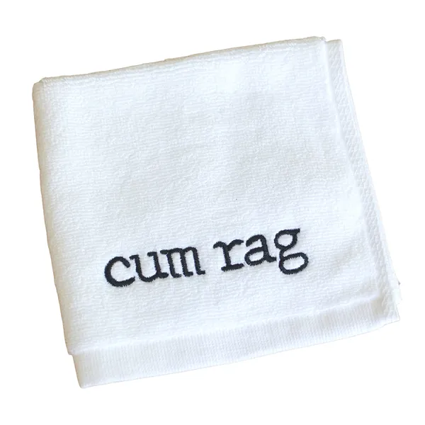 Cum Rag Party Gift Hand Towel (Black)