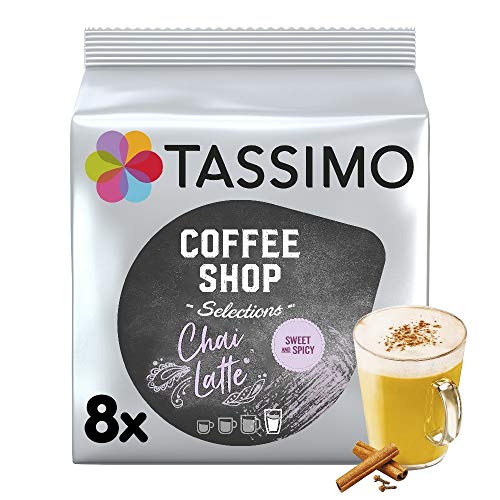 Tassimo Coffee Shop Selections Chai Latte Coffee Pods x8 (Pack of 5, Total 40 Drinks) - Chai Latte