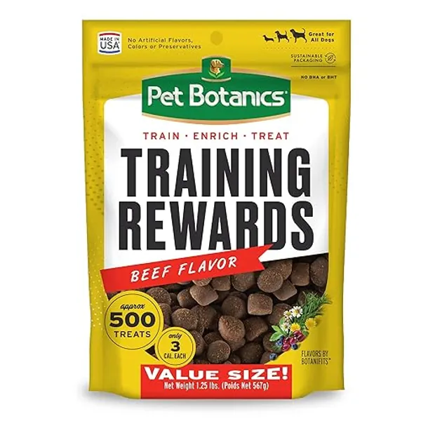 Pet Botanics Training Rewards Treats, Beef, 20 Ounces - Regular - Beef - 1.25 Pound (Pack of 1)