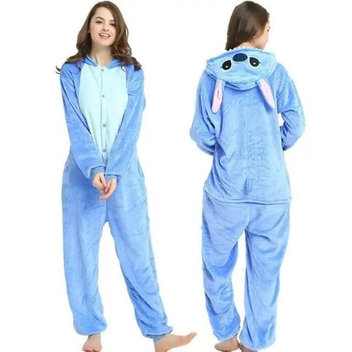 Cozy Kigurumi Costumes in Blue Unicorn and Pink Unicorn Styles - Blue Stitch / XL
