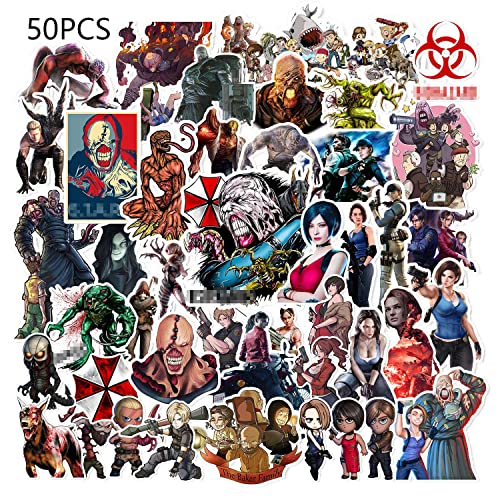 Kilmila Horror Evil Theme Stickers (50Pcs Large Size) Gifts Horror Gaming Sticker Merchandise Toys Party Supplies Decals for Laptop Water Bottle Skateboard Graffiti Teens - Horror Evil Theme