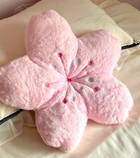 Pink Kawaii Sakura Flower Plush Cherry Blossom Cushion
