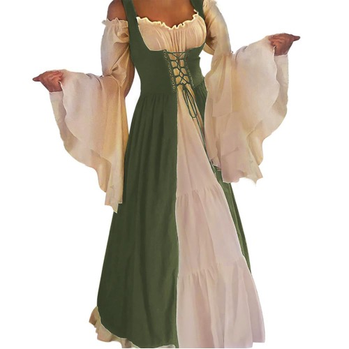 Womens's Medieval Renaissance Costume Cosplay Over Dress - Small/Medium - Olive