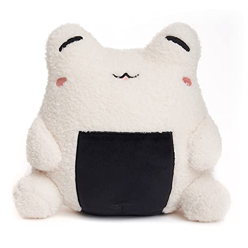 Cuddle Barn PlushGoals - Riceball Wawa Super Soft Cute Kawaii Froggie Dressed As Food Collectible Stuffed Animal Plush Toy, 9 inches - Riceball Wawa