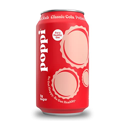 Poppi Classic Cola Prebiotic Soda 12 Pack, 12 FZ - Classic Cola - 12 Fl Oz (Pack of 12)