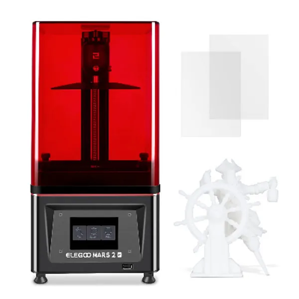 ELEGOO Mars 2 Pro 3D Printer, 2K Mono MSLA UV Photocuring LCD Resin 3D Printer Front USB Input 2K Monochrome LCD 5.1x3.1x6.3inch Printing Size