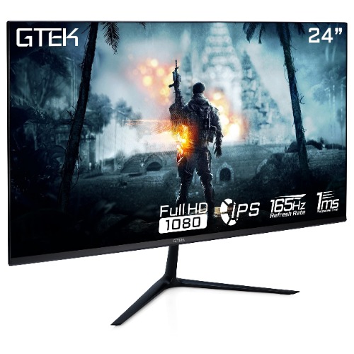 GTEK 165Hz Gaming Monitor IPS, 24 Inch Frameless Display Full HD 1920 x 1080P, IPS Technology 1ms, Supports 144Hz HDR, FreeSync, DisplayPort/HDMI, VESA - F2465P