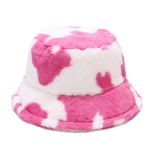 Dirholl Women's Winter Faux Fur Fuzzy Warm Bucket Hat