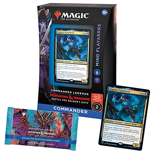 Magic: The Gathering Commander Legends: Battle for Baldur’s Gate Commander Deck – Mind Flayarrrs + Collector Booster Sample Pack