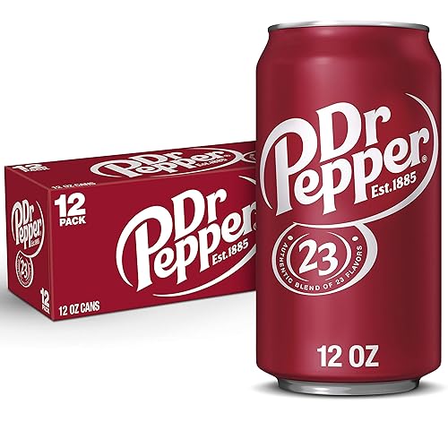Dr Pepper Soda, 12 fl oz cans, 12 pack - Regular - 12 Fl Oz (Pack of 12)