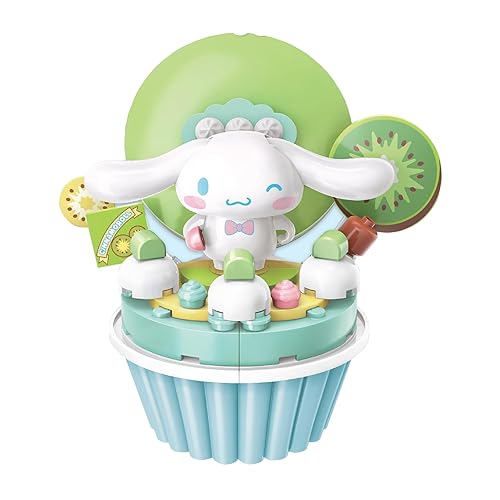 Sanrio Character Figure Block Series Cupcake My Melody Cinnamon Roll Kuromi Pom Pom Puri Hello Kitty(Cinnamoroll Fresh Kiwi) - Cinnamoroll Fresh Kiwi