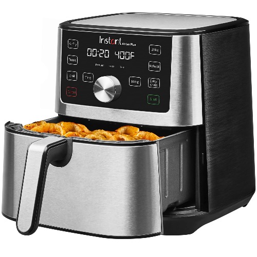 Instant Vortex Plus 6-in-1, 4QT Air Fryer Oven, From the Makers of Instant Pot with Customizable Smart Cooking Programs, Nonstick and Dishwasher-Safe Basket, App With Over 100 Recipes, Stainless Steel - Stainless Steel