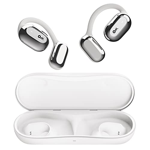 Oladance OWS1 Open Ear Headphones, Wireless Bluetooth 5.2 Headphones Air Conduction, Up to 16 Hours Battery Life with Carry Case, High Sound Quality with Dual 16.5mm Drivers Space Silver - Space Silver