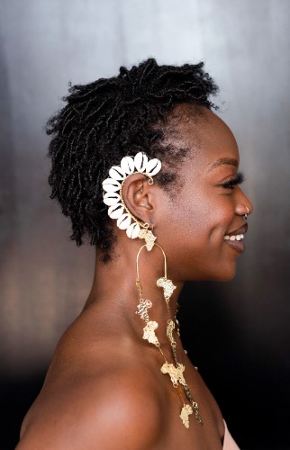 Cowrie/cowrie Shell Ear Cuff with pendant | Pair with Map pendant
