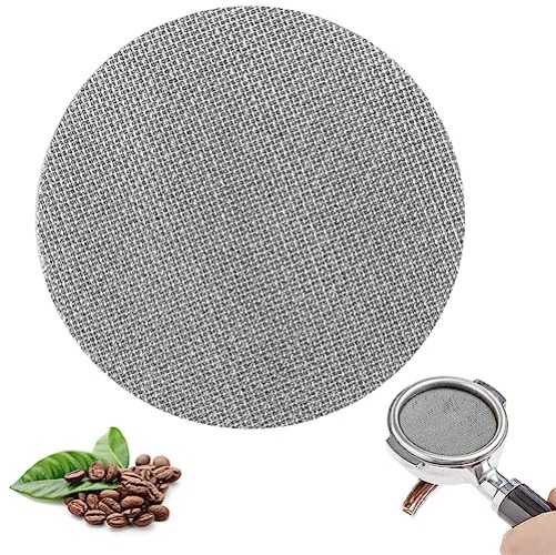 Espresso Puck Screen for Espresso Machines - Durable Contact Portafilter Screens - Perfect Coffee Extraction and Flavor while Reducing Waste - Reusable Filter - Compatible with Breville, DeLonghi - 53MM