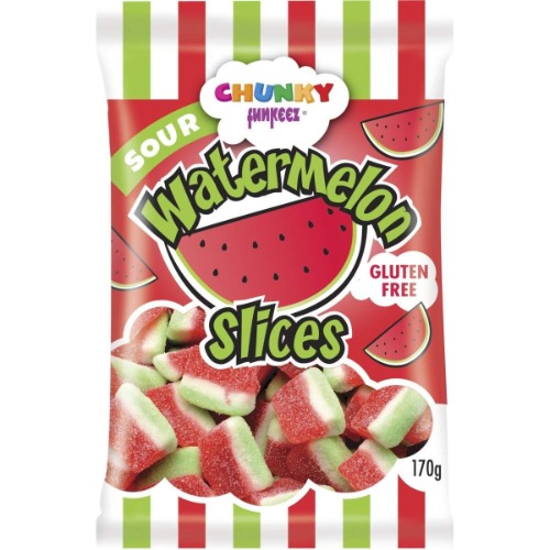 Chunky Funkeez Watermelon Slice Lollies, 170 g