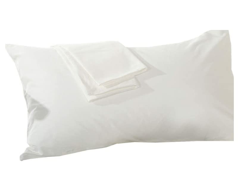 Ambition Home Body Pillow Pillowcase 20x48 White Solid Zipper Closure Set of 1 PC 100% Egyptian Cotton Hotel Quality 600 Thread Count Body Pillowcase