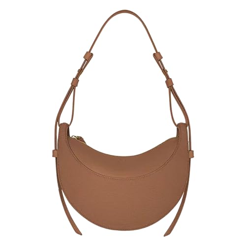 Leather Shoulder Bags for Women, Soft Cute Top Handle Satchel Clutch Purses,PU Leather Hobo Crossbody Tote Dumpling Bags - Khaki
