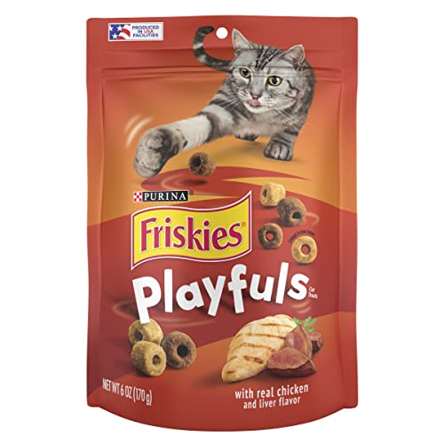 Purina Friskies Playfuls With Chicken and Liver Flavor Cat Treats - (Pack of 6) 6 oz. Pouches - Chicken & Liver - 6 Ounce (Pack of 6)