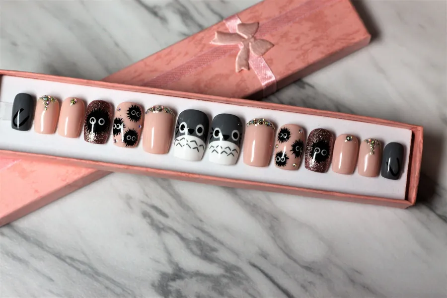 Soot Sprite Inspired Nails