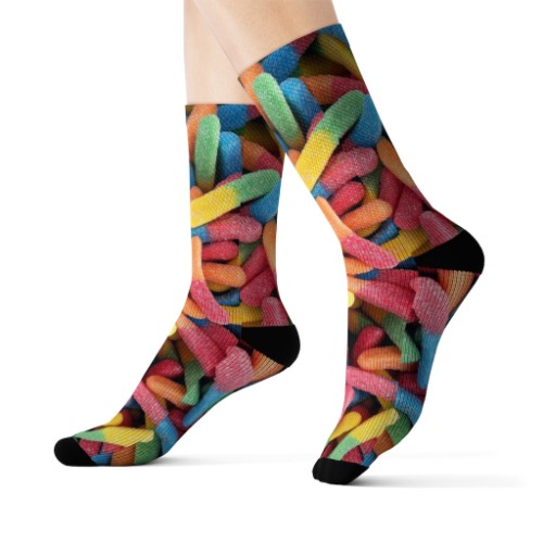 Gummy Candy Novelty Socks - M