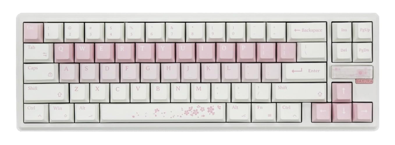Varmilo Sword68 Sakura Aluminum 65% Hotswap Wireless RGB Mechanical Keyboard (Kailh Prestige Voice) - Kailh Prestige Voice