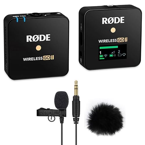 Rode Wireless GO II Single Mikrofon-Funksystem + Lavalier GO + keepdrum Fell-Windschutz - Wireless GO II Single + Lavalier GO + Windschutz