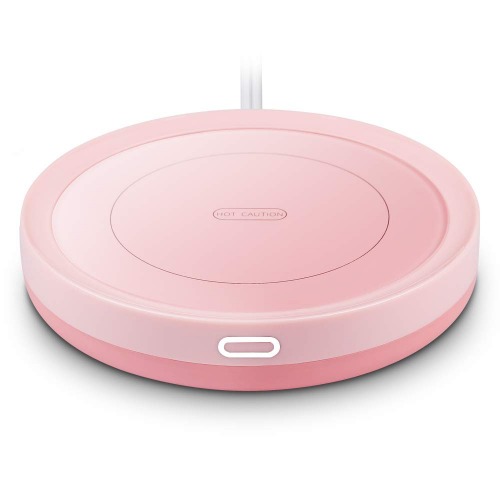 Smart Coffee Warmer, BESTINNKITS Auto On/Off Gravity-Induction Mug Warmer for Office Desk Use, Candle Wax Cup Warmer Heating Plate (Up to 131F/55C) (Pink) - Pink