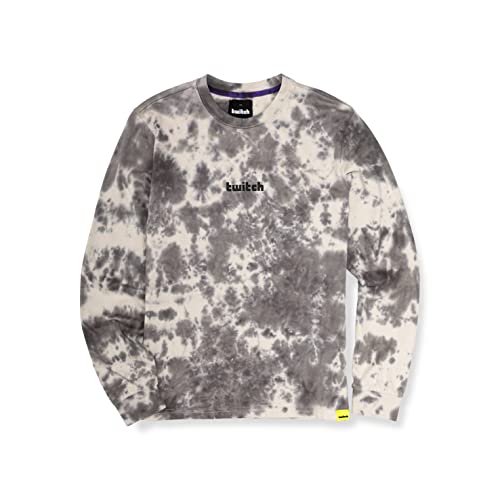 Twitch Long Sleeve Tee - Large - Grey Tie-dye