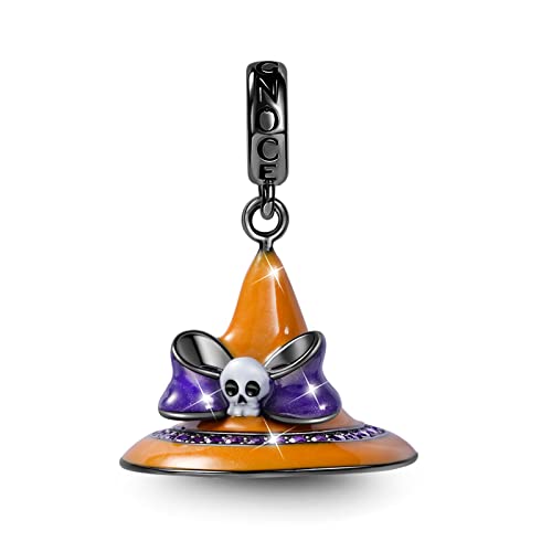 GNOCE Magic Hat with Bow and Skull Pendant Charm Sterling Silver Dangle Charm Fit Bracelet/Necklace for Women Girls Wife Daughter