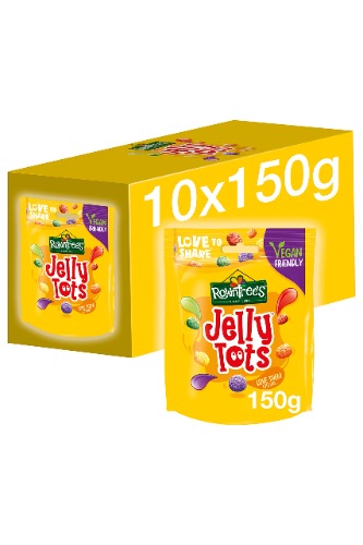 ROWNTREES - Jelly Tots Sharing Bags | 10 x 150g Bags of Sweets