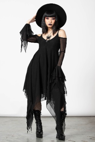 Omen Crush Dress | XXL / Black / 92% Polyester 8% Elastane