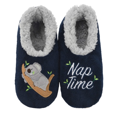 Slumbies! Womens Slippers - Indoor Slippers for Women - Comfortable House Slippers for Women - Fuzzy Slippers - Pairables - Large - Koala/Nap Time