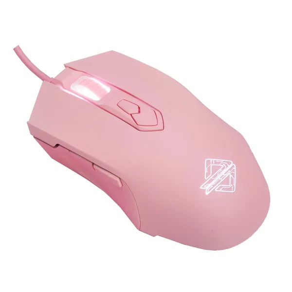 AJ52 Gaming Mouse Wired, 7 Programmable Buttons, Computer Mice with RGB LED Backlit, 200-4800 DPI Adjustable,for Windows/Mac OS/Linux (Pink) - Pink