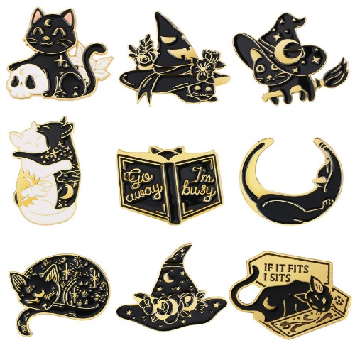 9 Pieces Cute Enamel Pins Set